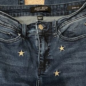 Judy Blue Dark Wash Star Accented Jeans